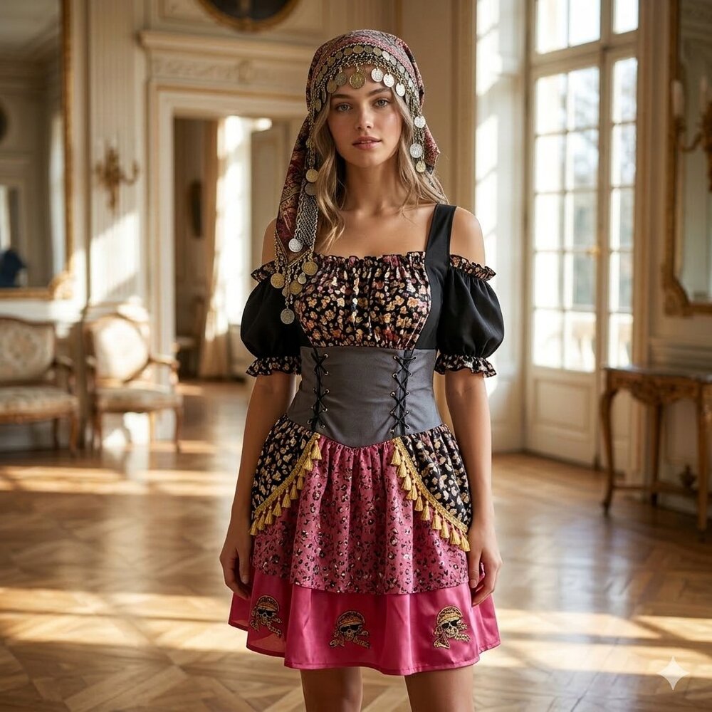 Floral Pink Off-Shoulder Mini Dress with Corset Waist